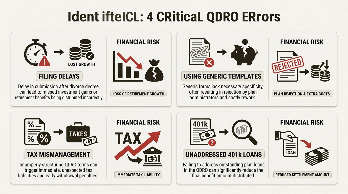 Avoiding these common pitfalls prevents unnecessary tax penalties and ensures you receive the full value of your community property retirement share.