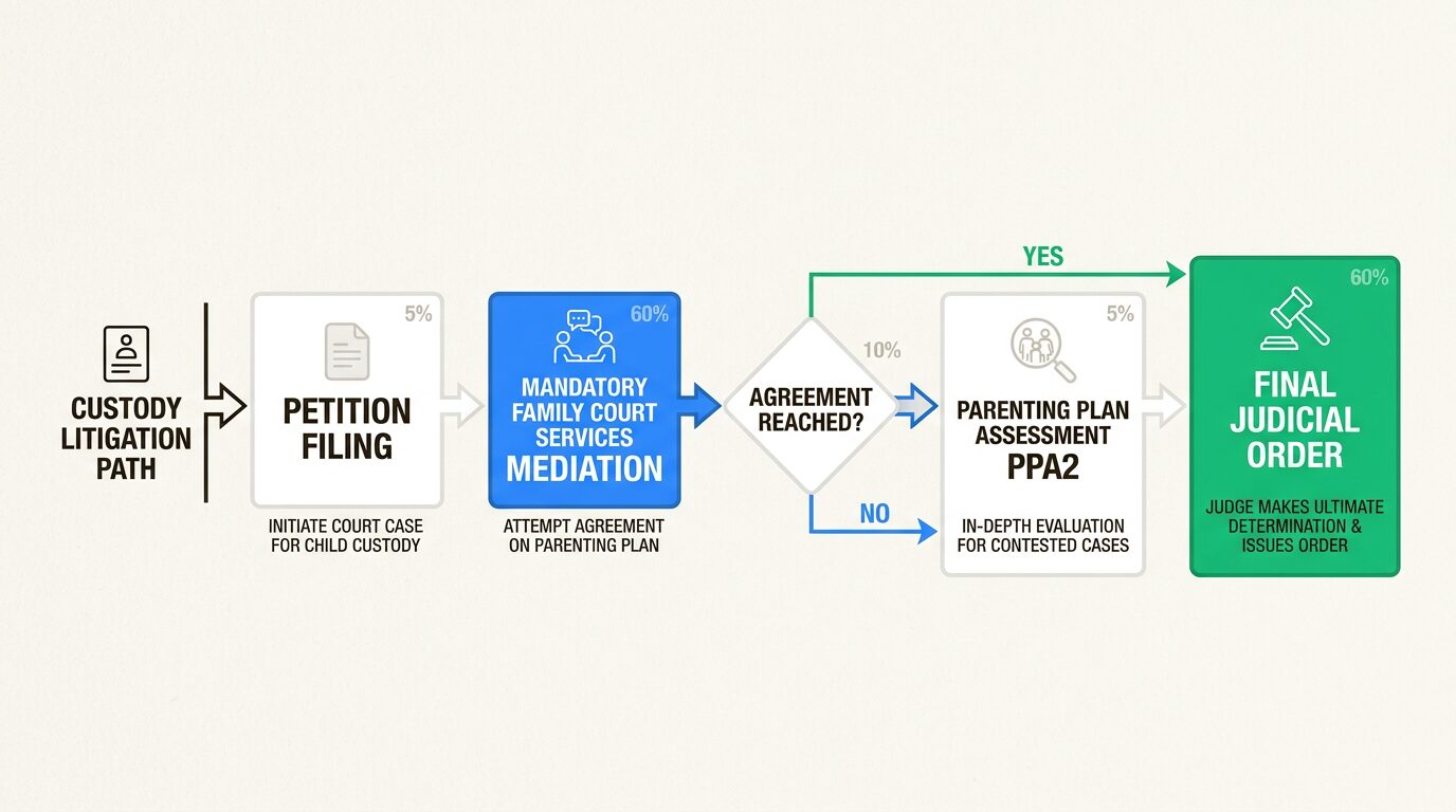 Navigating the LA Superior Court requires following specific procedural steps from mandatory mediation to final judicial approval of your parenting agreement.